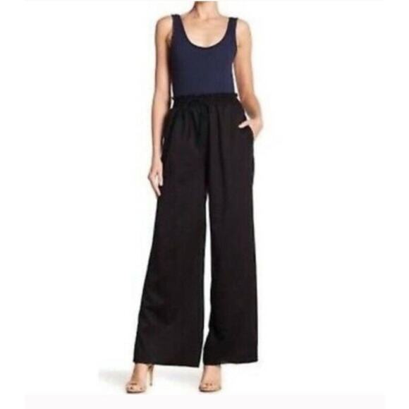 The Vanity Room Tank Wide Leg Jumpsuit Blue/Black Size M 3229 - Picture 1 of 2